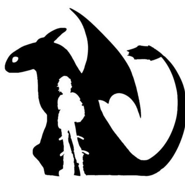 Силуэт дракона ночная фурия