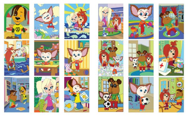 С наклейками Барбоскины