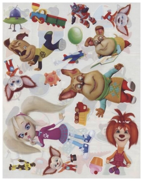 Многоразовые наклейки Барбоскины