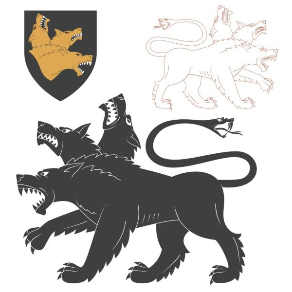 Пес Цербер тату