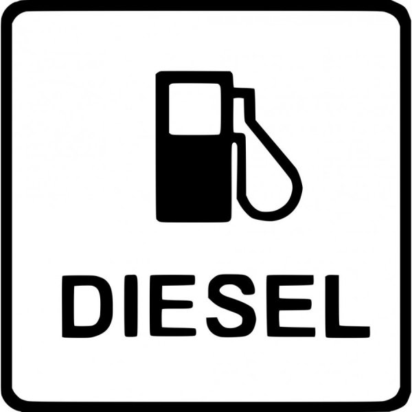 Наклейка дизельное топливо