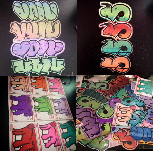 Стикеры граффити Теги