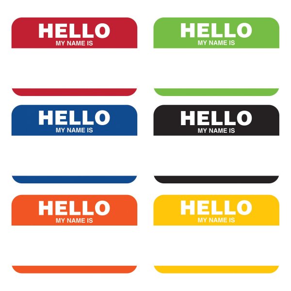 Стикеры hello my name is