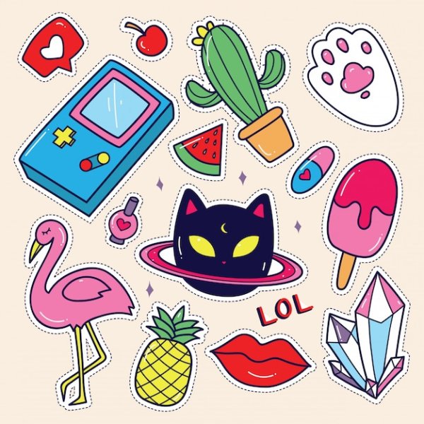 Кавайные Стикеры