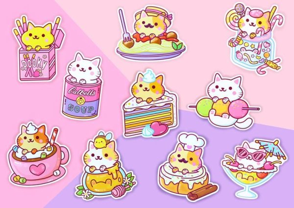 Милые наклейки