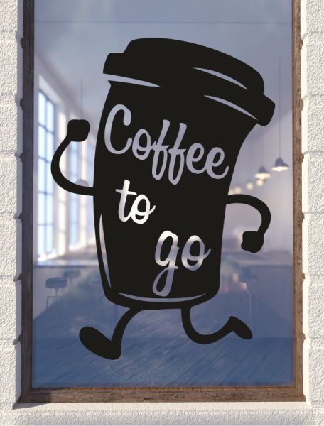 Черные наклейки с кофе