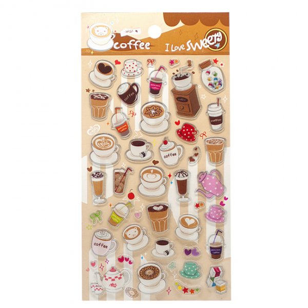 Наклейки кофе