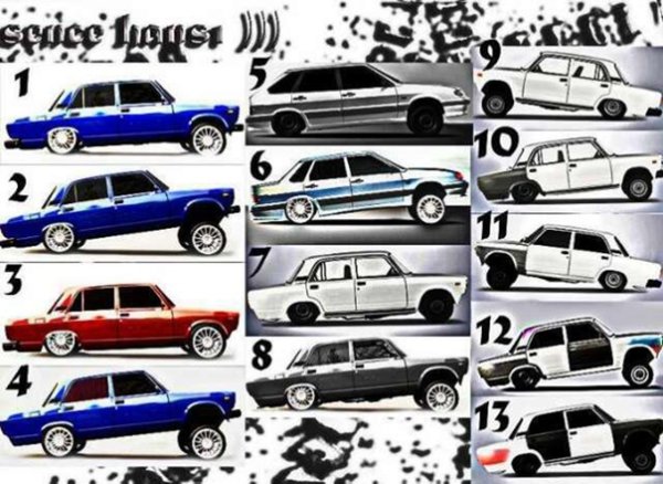 AZELOW наклейка ВАЗ 2107