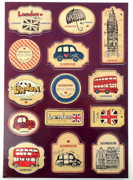 Старинные наклейки на чемоданы