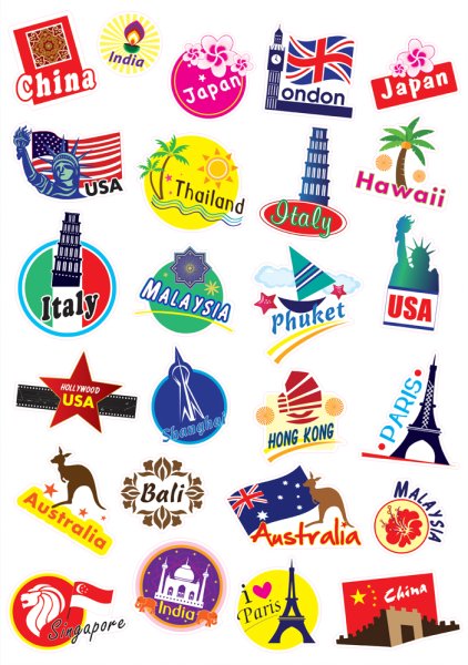 Путешествия (с наклейками)