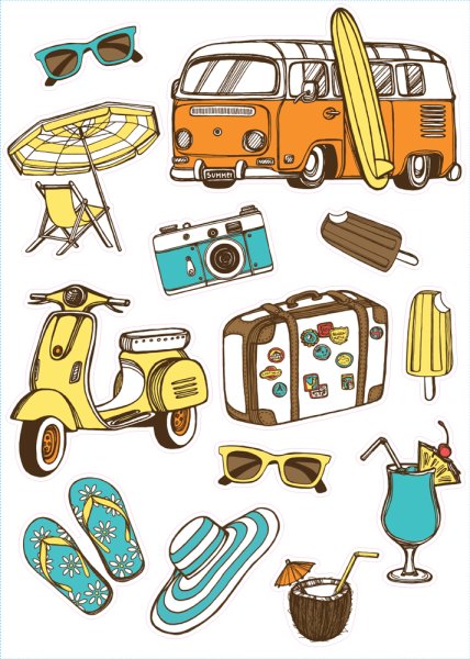 Путешествия (с наклейками)