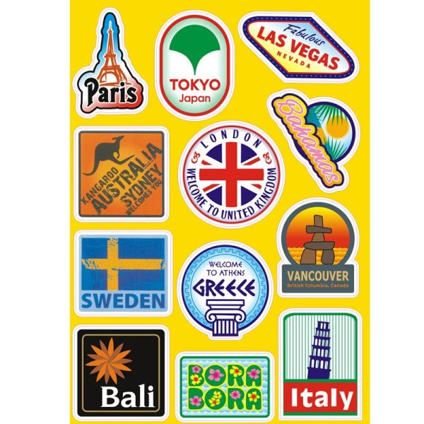 Путешествия (с наклейками)
