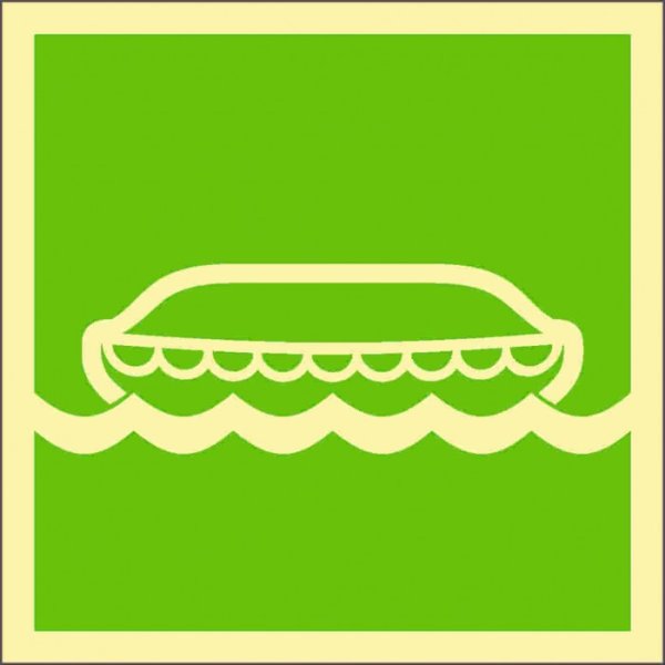 Знак имо «спасательный плот»