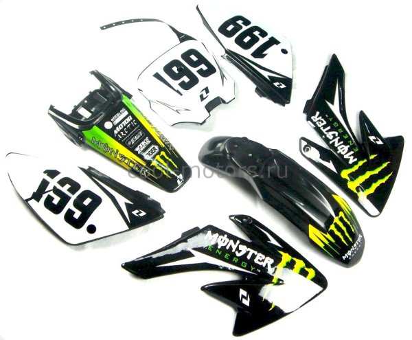 Наклейки на пластик (комплект) KLX/BBR "Monster"