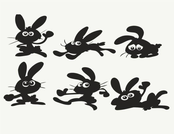 Виниловая наклейка зайцы