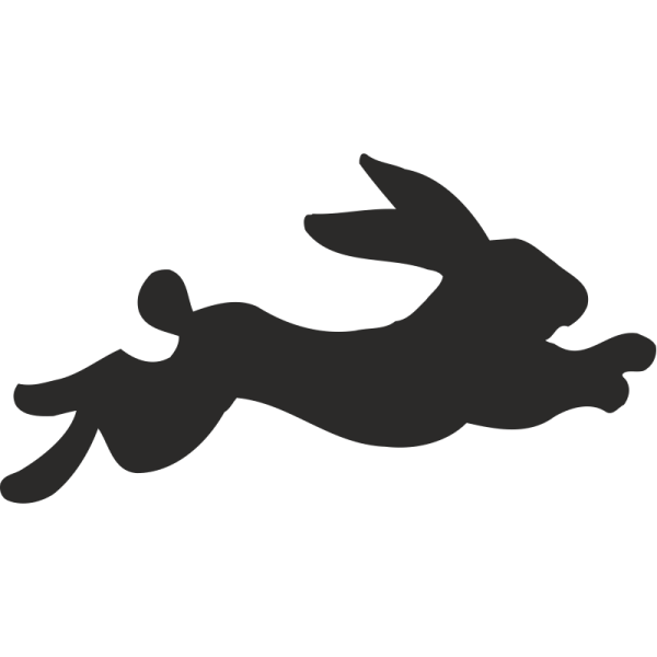 Силуэт бегущего зайца