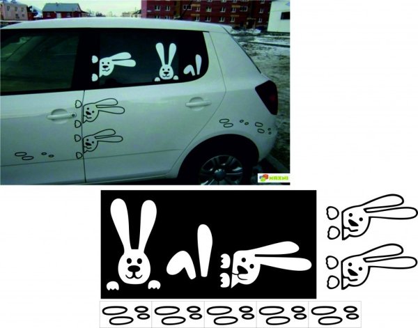 Креативные наклейки на машину