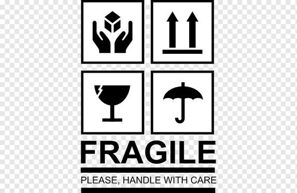Fragile наклейка