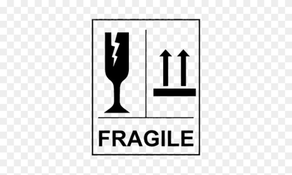 Fragile наклейка