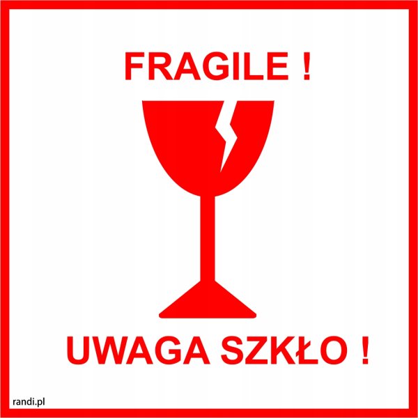 Fragile наклейка на чемодан