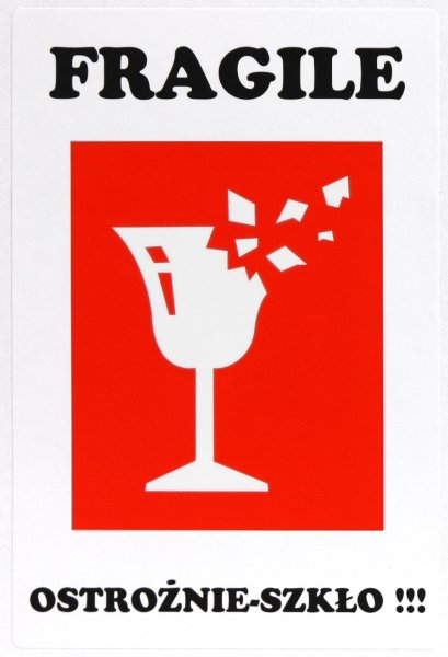 Знак fragile Handle with Care