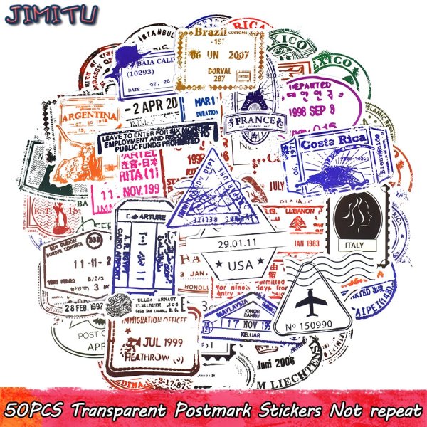 Почтовые наклейки декоративные