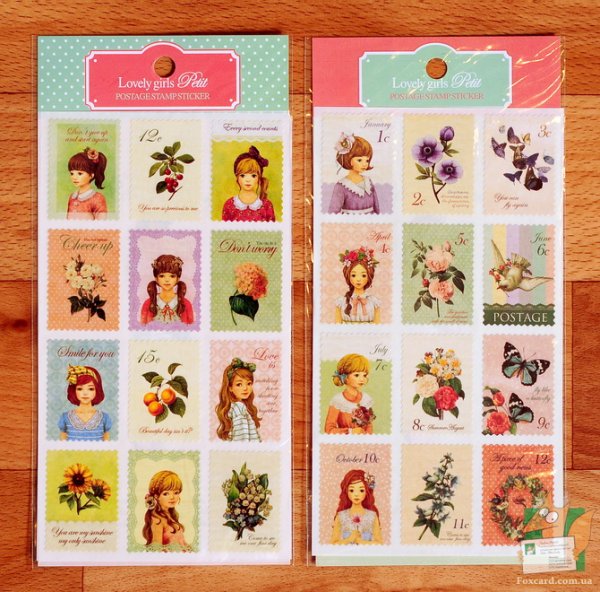 Интерьерные наклейки почтовые марки