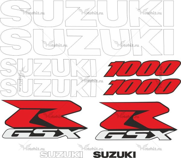 Suzuki gsxr1000 наклейки вектор