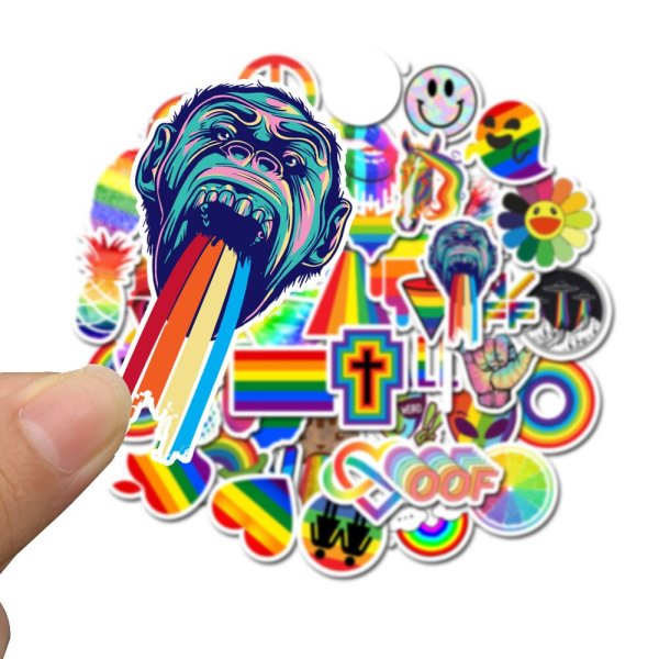 Красивые наклейки Радуга