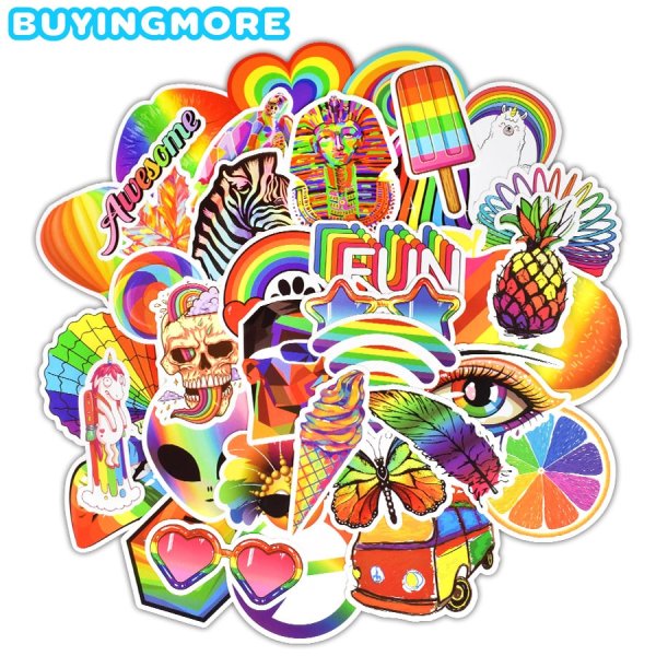 Наклейки радужные Стикеры