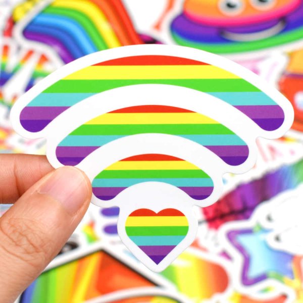 Крутые радужные Стикеры