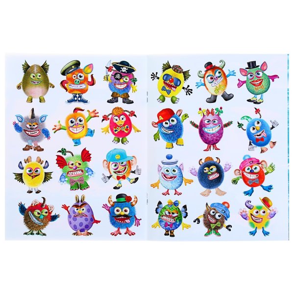 Чудики книжка с наклейками