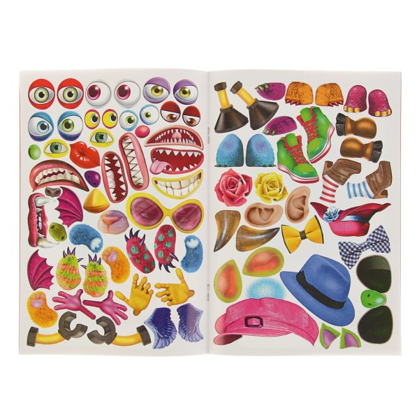 Книжка с наклейками "в гостях у чудиков. Синьора Марина"