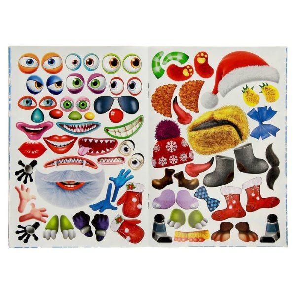 Книга забава с наклейками сделай своего чудика