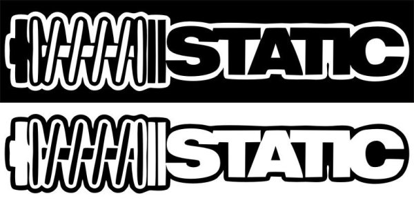 Наклейка на авто "static"
