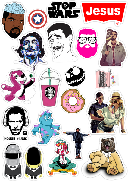 Набор стикеров для распечатки