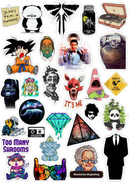 Наклейки современные