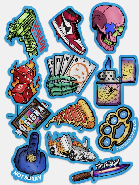 Набор наклеек для скрапбукинга