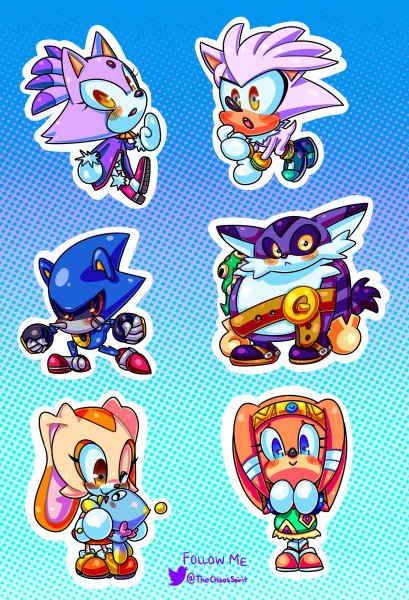 Наклейки Ежик Соник