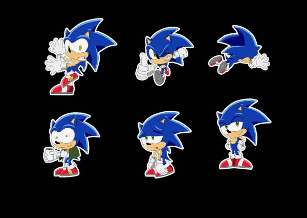 Наклейки с Соником