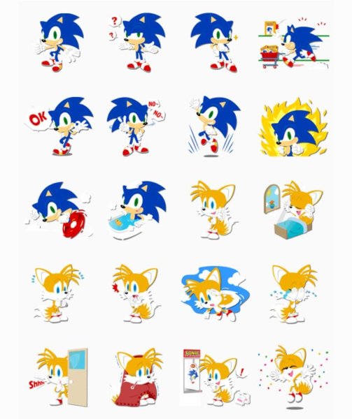 Стикеры Sonic the Hedgehog