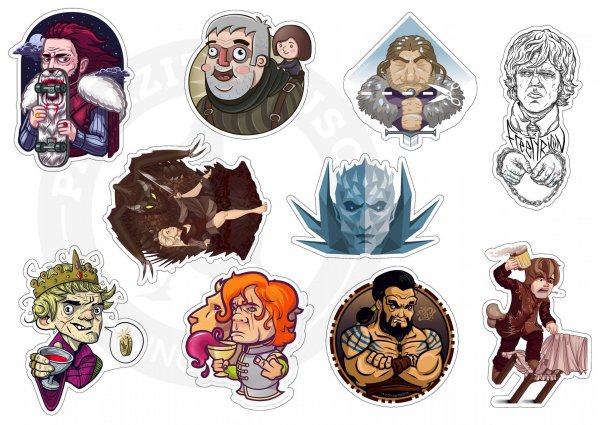 Наклейки игра престолов