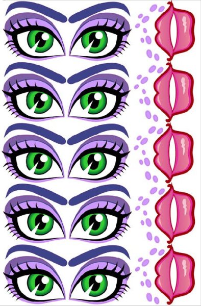 Наклейки глазки для поделок