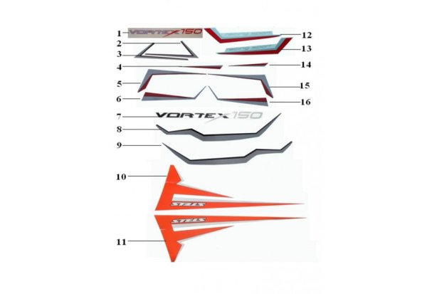 Наклейки на скутер стелс