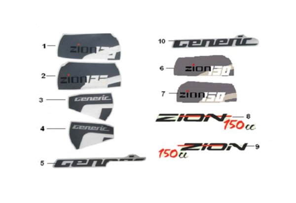 Комплект наклеек стелс 500 gt