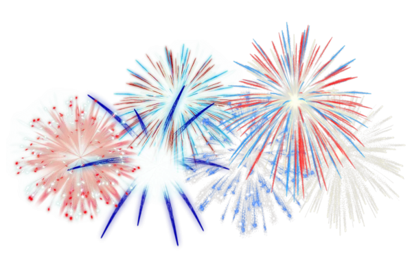Фейерверк на прозрачном фоне