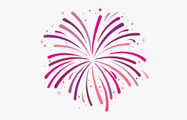 Салют на прозрачном фоне