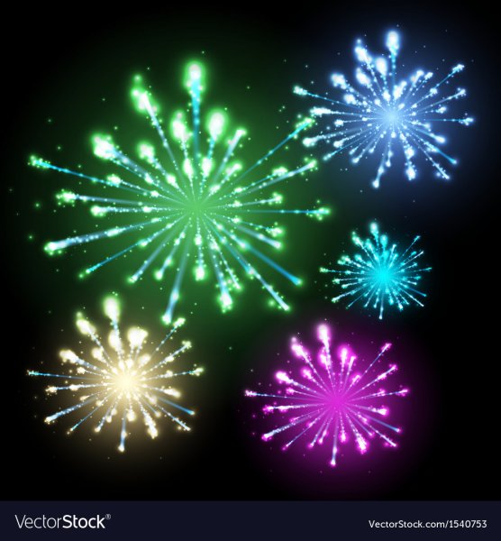 Салют на белом фоне