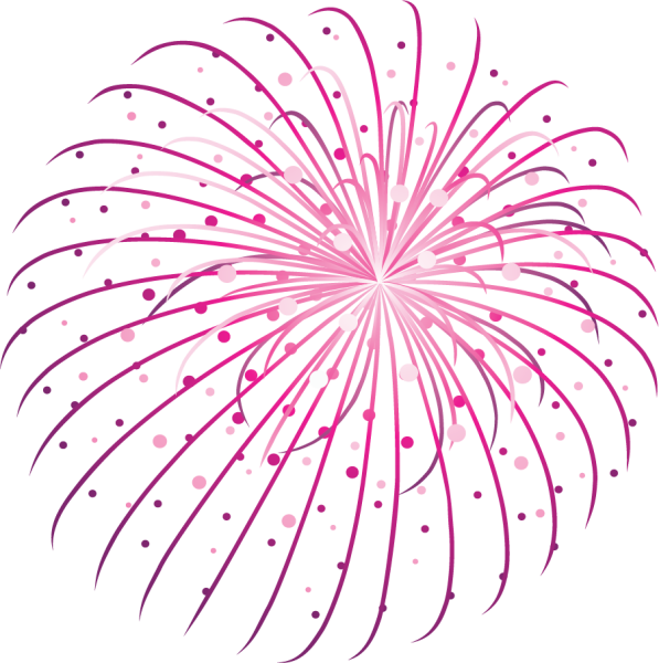 Салют на прозрачном фоне