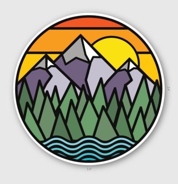 Стикеры горы